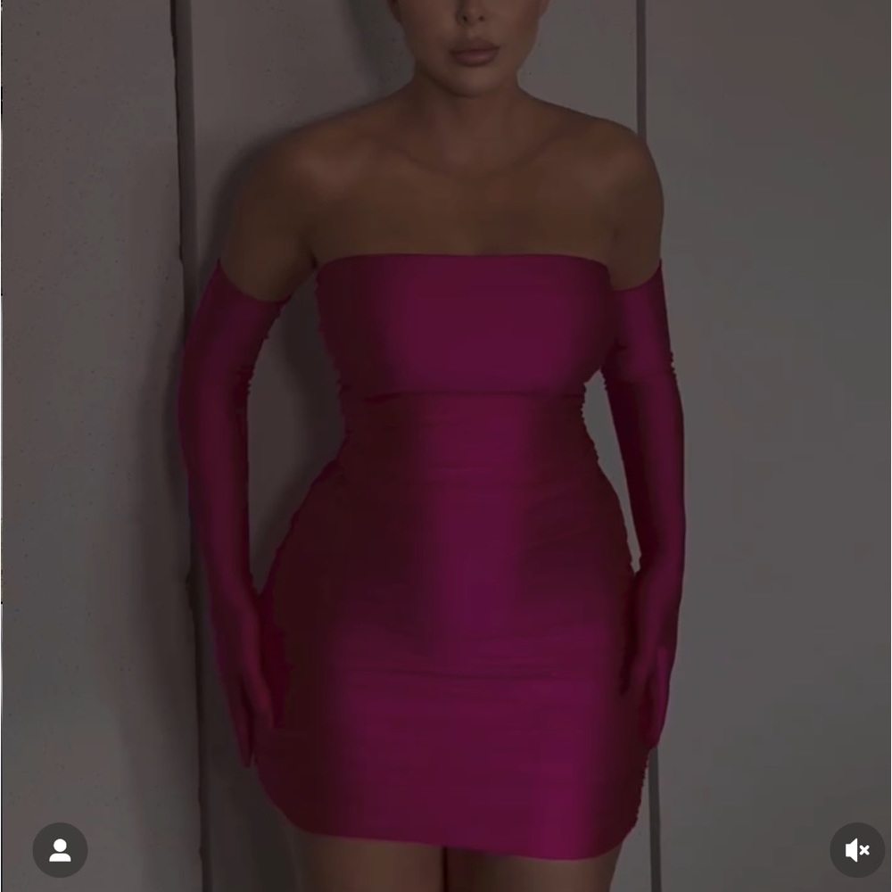 Sold out pink dress with gloves